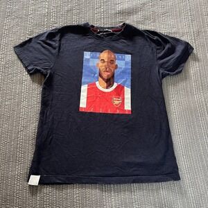 AFC Custom Thierry Henry Legend Arsenal Soccer T-Shirt Men's Medium Navy Blue
